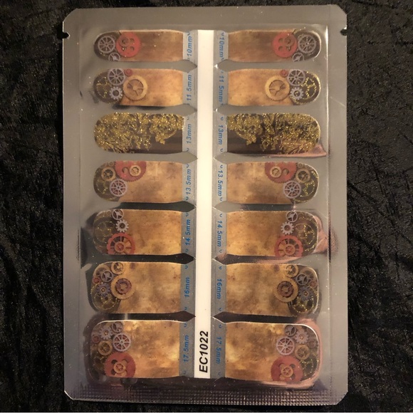 Set of 4 Geek Nail Wrap Art: Tim Burton, Doctor Who, Steampunk new - Picture 15 of 16